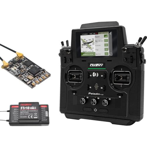 Flysky Paladin PL18 2.4G 18CH Radio Transmitter with FS-FTr10 FTr16S Receiver HVGA Touching Screen for RC FPV Drone Helicopter