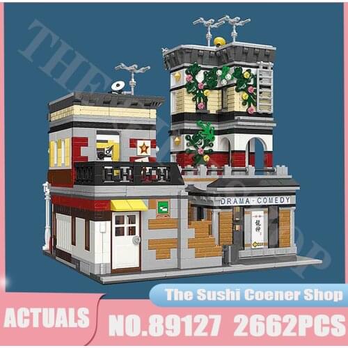City Street View Series Sushi Coener Shop Assembled Model 89127 MOC Modular Building Blocks Educational Toy Christmas Gifts