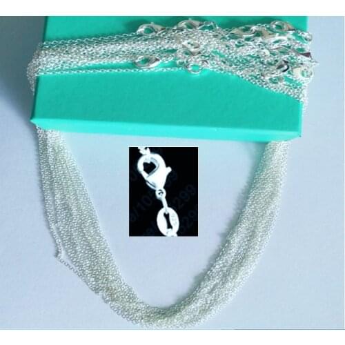 50 pieces / lot Promotion! Wholesale M925 - necklace, M925 Silver color fashionable and beautiful 18 inch