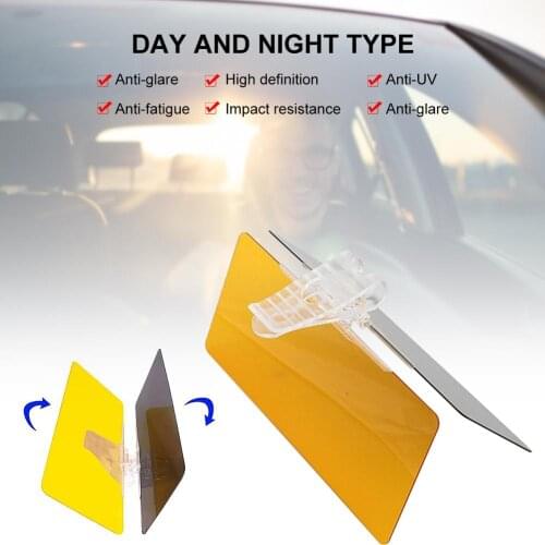 2 In 1 Car Sunshade HD Day And Night Sun Visor Anti-Glare Goggles Clip-on Driving Vehicle Shield For Clear View Visor Extender