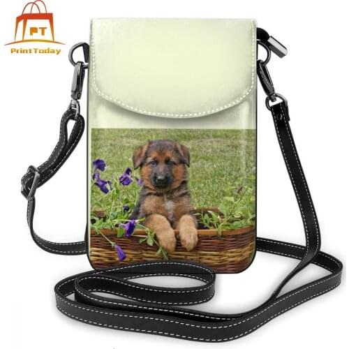 Puppies German Shepherd Shoulder Bag Puppies German Shepherd Leather Bag Womens Crossbody Women Bags Purse