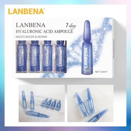 LANBENA Face Serum Ampoule Hyaluronic Acid Moisturizer Facial Essence Anti Wrinkle Fade Fine Line Hydrating Nourishing Skin Care