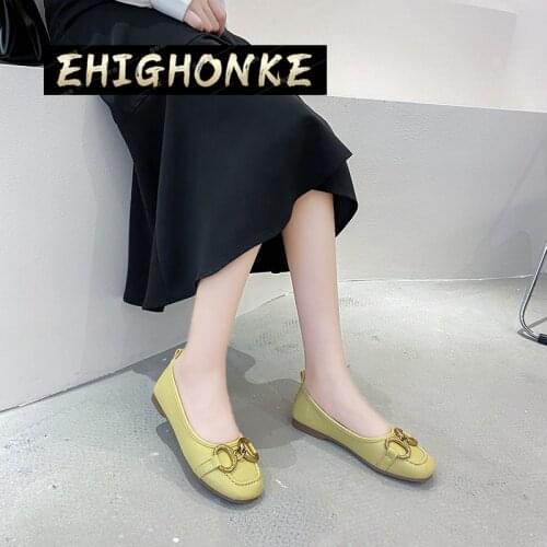 New classic retro shoes ladies flat shoes high quality put on casual loafers ladies luxury style ladies low-top boat shoes 35-40