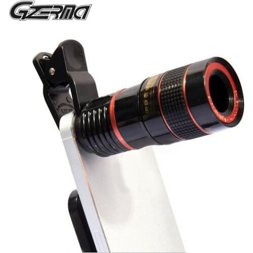 Universal Clip 12X Zoom Cell Phone Telescope Lens Telephoto External Smartphone Camera Len For iPhone SE 11 X 8 7 For Samsung S9