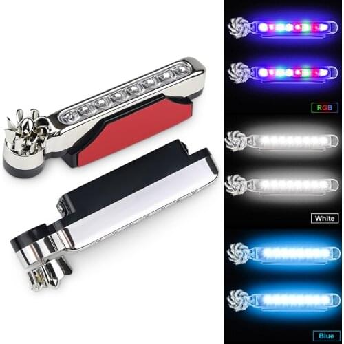 Urbanroad 2 PCS 8 LED Auto Decorative Lamp Wind Powered Car Running Lights with Rotation Fan No Need External Power Supply