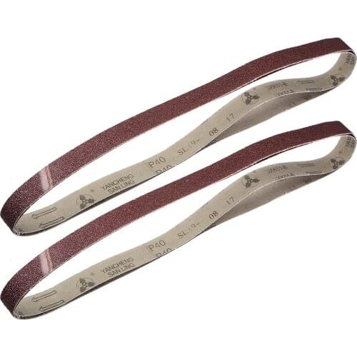 Uxcell 4pcs 1-inch X 42-inch(25mm X 1070mm) Sanding Belt 40 Grit Aluminum Oxide to wood plastic fiberglass steel etc