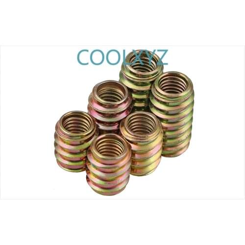 Inner and outer tooth nut hexagon socket furniture solid wood connection nut straight embedded nut M6 M8 M10 10PCS