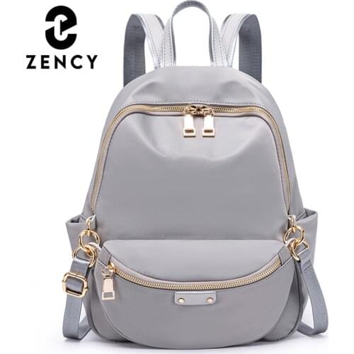 Zency Soft Waterproof Nylon Backpack Multifunctional Composite Bag Fashion Brand Schoolbag For Teenager Girls High Quality Bags