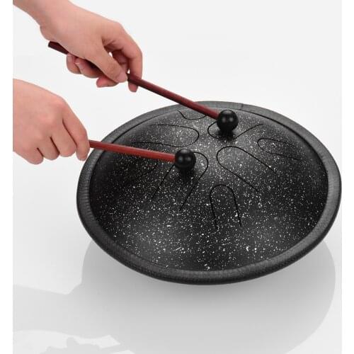 10 Inches Steel Tongue Drum 8 Notes Handpan Drum Travel Drum Percussion Instrument with Mallets Carry Bag for Meditation Yoga
