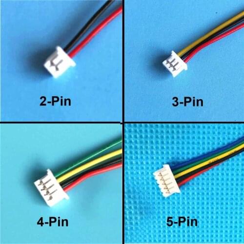 10pcs JST 1.25 1.25mm 2 Pos 3P 4P 5P 6P 7P 8P 9P 10P 2-Pin Single end Wire Plug Tinned Wire
