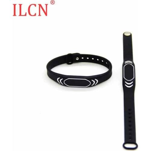 125khz ID Black Silica Gel Adjustable Size Waterproof Read Only Wristband Keyfob EM4100 TK4100 Proximity Access Control Card 1