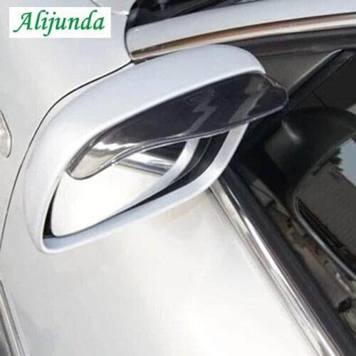 2pcs/set of car rearview mirror rain eyebrow shield flexible protection PVC fittings FOR Citroen Peugeot 206 207 208 301 307 308