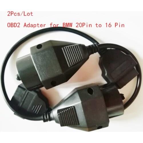 2Pcs/Lot OBD II Adapter for BMW 20Pin to OBD2 16 PIN Connector e36 e39 X5 Z3 for BMW 20pin
