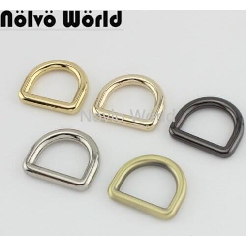 Nolvo World 5-20-100pcs 6 colors 19.8*15.5mm polished nickel welded metal dee ring,supply by China Direct factory