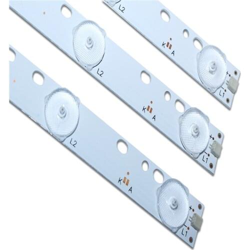 6pcs 32'' 570mm*17mm 10leds LED Backlight Lamps LED Strips w/ Optical Lens Fliter for TV Monitor Panel 30V New
