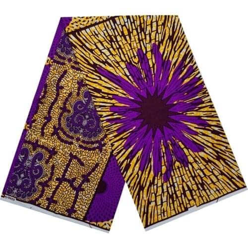 6 Yards Ankara Wax African Printed Cotton Fabric 100%High Quality Veritable Nigerian Style Dye For Clothes For Sewing V-L 8-11