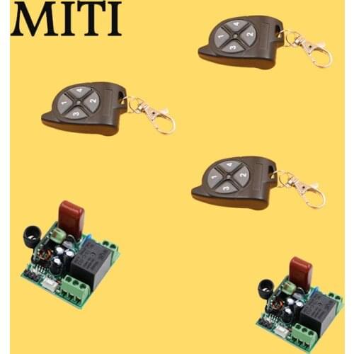 Wireless Remote Controller AC220V 10A Mini Relay Receiver Remote Control Switch For LED Light & Black Transmitter