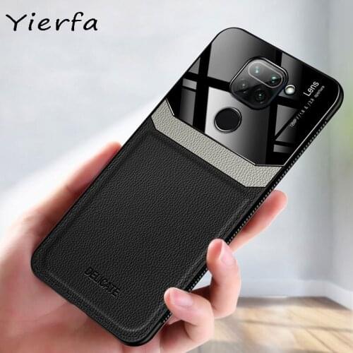 Case For Xiaomi Redmi Note 9 Silicone Shockproof Bumper PU Leather Plexiglass Back Cover For Redmi Note 9 Pro Max Phone Cases