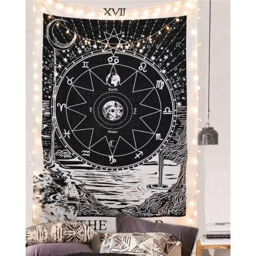 Tarot Tapestry Moon And Star Sun Tapestry Medieval Europe Divination Tapestry Wall Hanging Mysterious Wall Tapestry Home Decor 2