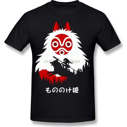 Hot Sale Princess Mononoke Hayao Miyazaki T Shirt O-neck Design T-Shirts