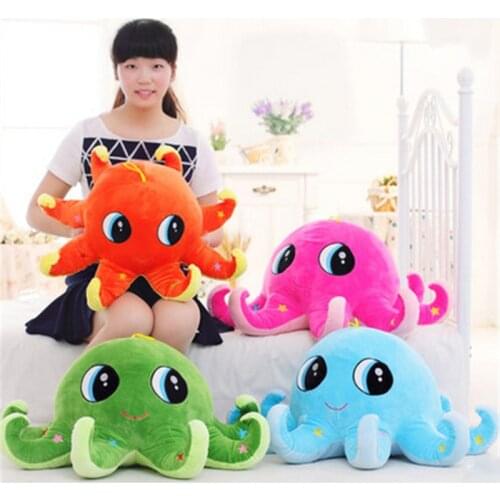 Fancytrader 80cm Animal Octopus Toy Giant Stuffed Soft Plush Cartoon Octopus Doll Gift 4 Colors for Children