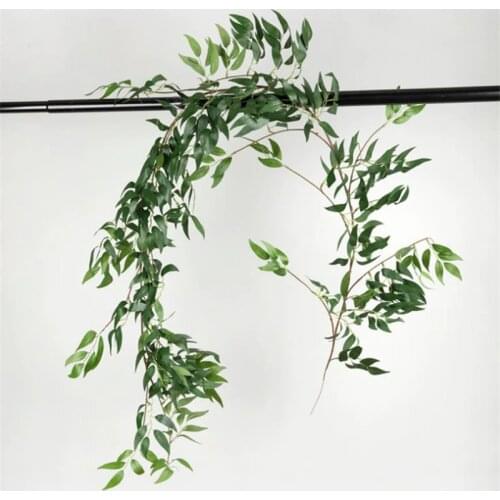 Artificial Willow Vine Begonia Leaves Simulation Plant Green Ivy Rattan Garland Wedding Home Hotel Decorative Fake Flowers