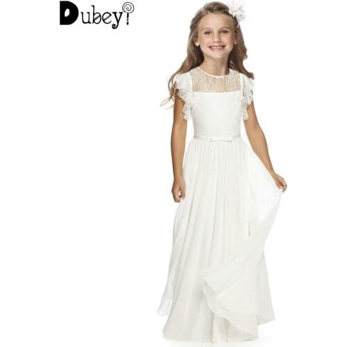 Lace Long Dress Baby Girls and Kids Dresses for Party and Wedding Elgant Birthday Dress for Teenage Lace Prom Dress