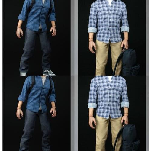 1/6 Mens Plaid Shirt Casual Windbreaker Suit VORTOYS V1016 Clothing Sets for 12 '' Action Figure Body