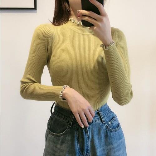 New Stylish Slim-fit Sweater High Neckline Inside and a Versatile Top Outside