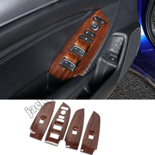 Peach Wood Grain Window Lift Armrest Frame Cover Trim For Honda Accord 2018-2019