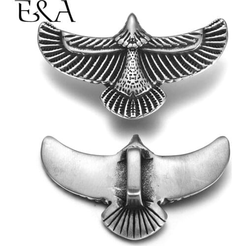 2pieces Stainless Steel Animal Charms Blacken Eagle Slide Charm Fit 12x6mm Leather Cord Bracelet Making DIY Jewelry Accessories