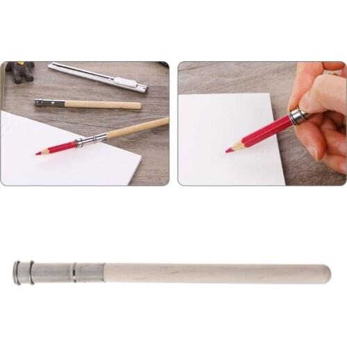 Adjustable Pencil Extender Lengthener Holder Art Writing Drawing Hobby Tool