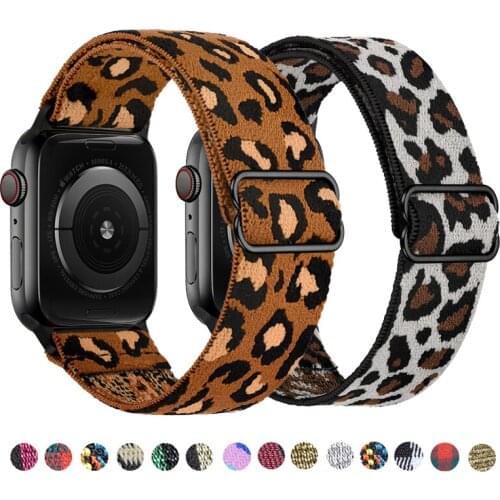 Elastic Nylon Solo Loop Strap for Apple Watch 6 Band 38mm 40mm 42 mm 44 mm for Iwatch Series 6 5 4 3 2 Watch Replacement Strap
