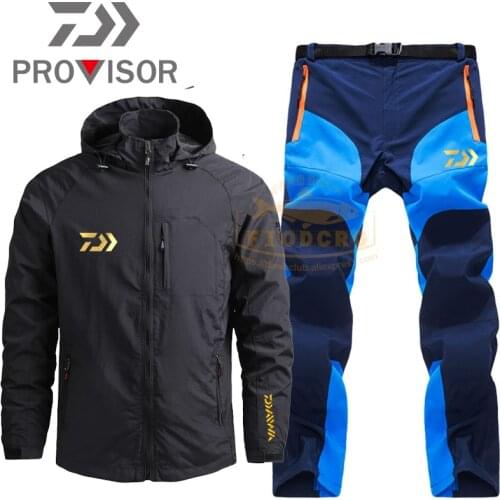 DAIWA Fishing Jacket Mens New Outdoor Waterproof Professional Mountaineering Suit Quick Dry Sets Wear Pants Fishing Clothes