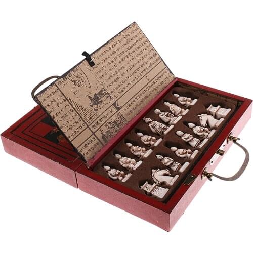 Folding Vintage Chinese Chess Board Games Set for Leaders Friends Family Leisure Entertainment Parent-child Gift Collectibles