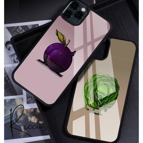 Cute cartoon vegetable food Phone Case Rubber for iPhone 12 11 Pro Max XS 8 7 6 6S Plus X 5S SE 2020 XR 12 Mini case