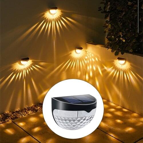 LED Solar Lights Outdoor Lighting Garden Decoration Yard Fence Lamp Sensor Wall Lamp Energy Saving Street Night Light Summer 1PC