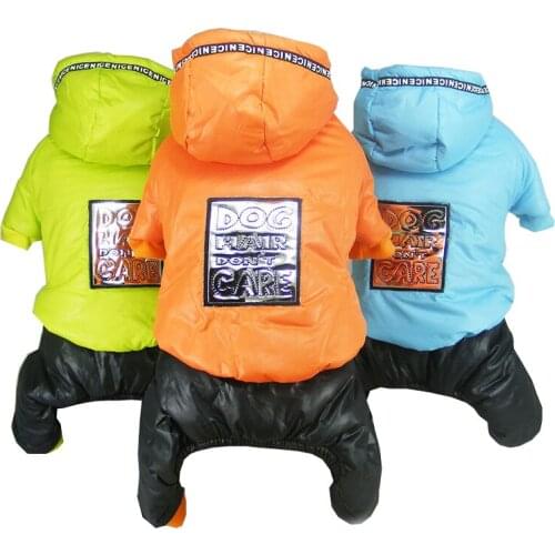Warm Dog Jumpsuit Winter Dog Clothes For Small Dogs Coat Jacket Waterproof Large Size Hoodie Costume For Dogs Pets Clothing