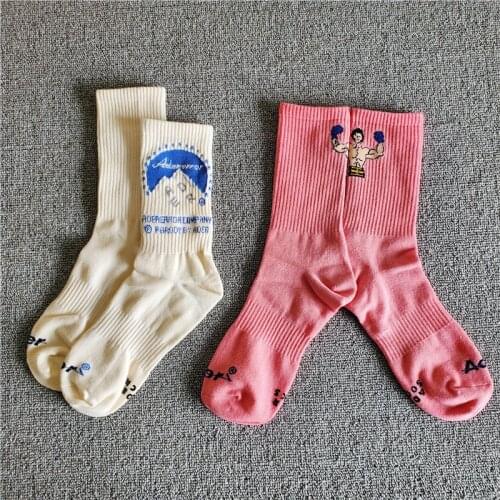 Crew Top Street Fashion Cotton Socks Muscle Muscular Man Guy Strength Weight Lifter Boxer Welter Powerful Pink Kill Beep Run Sox