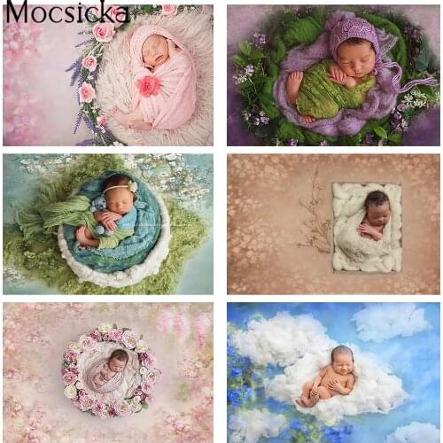 Spring floral newborn kids portrait backdrop for photography children kids birthday baby shower photo background prop photocall