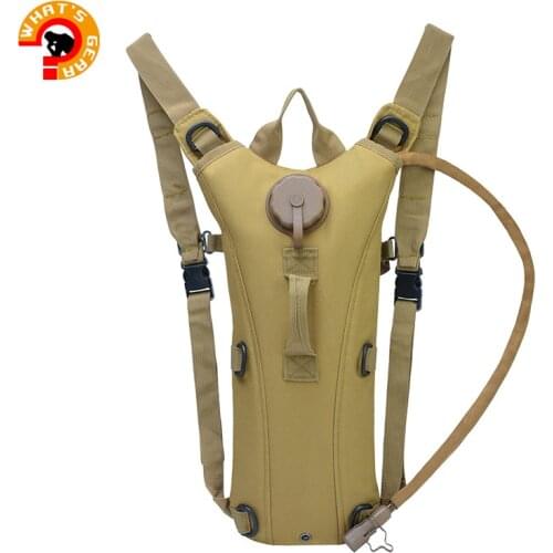 Whatsgear Military Tactical Hydration Pack Backpack with 100 oz 3L large opening Water Bladder bag for Running, Hiking, Cycling