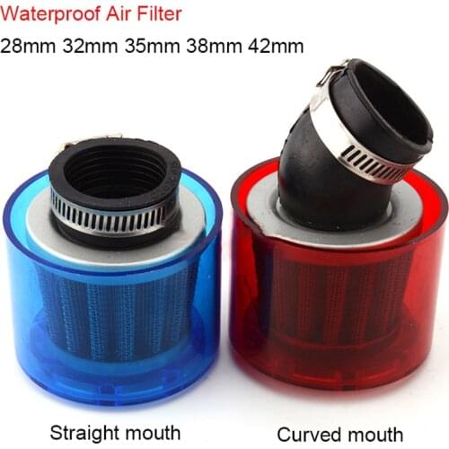 Motorcycles Air Filter Cleaner 28/32/35/38/42mm WaterProof Air Filters For 50cc 90cc 110cc 125cc 2/4-stroke ATV Pit Dirt Bikes