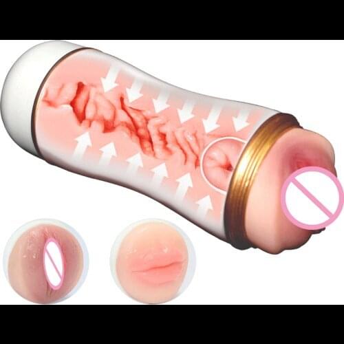 Adult Sex Toys for Man Artificial Vagina Silicone Anus Vagina Erotic Soft Masterbation Real Pussy Pocket Male Masturbator Cup