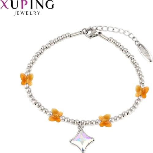 Xuping Jewelry Star Shape Plain Colorful Crystals Bracelets for Women Gifts 74632