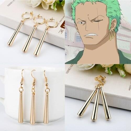 Japan Anime Roronoa Zoro Earrings Fashion Cartoon Jewelry Accessories Gift for Friends Fans