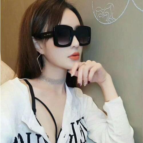 Women Unisex Square Sunglasses 2019 New Men Fashion Style Sun Glasses Ladies Oversized Big Frame Eyewear Black Leopard UV400