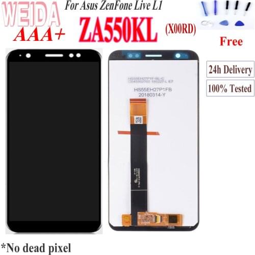 WEIDA For Asus ZenFone Live L1 ZA550KL X00RD LCD Screen Display+Touch Panel Digitizer Assembly Black 5.5" Replacement With Tools