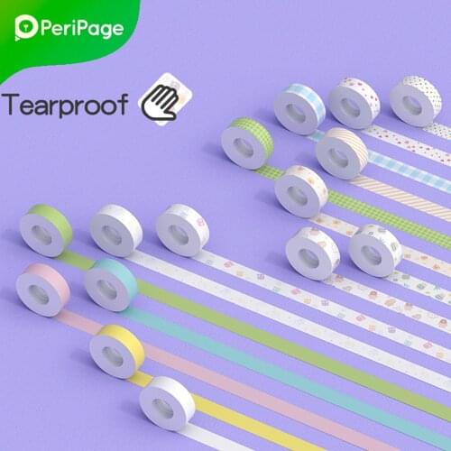 1 Roll PeriPage Adhesive Label Paper Cute Pattern Sticky Tape Thermal Paper Name Price Barcode Sticker for PeriPage L1 Printer