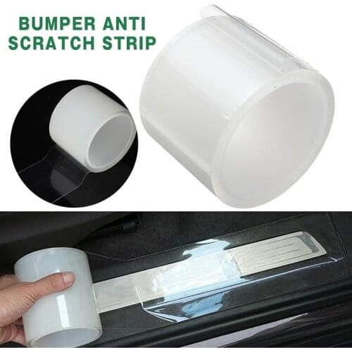 1pc 7x300cm Trunk Door Sill Plate Car Stickers Door Edge Guard Protector Auto Bumper Strip Door Protect Scuff Guard