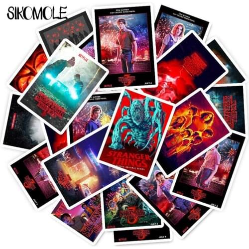 25PCS/Pack New Tv Stranger Things 3 Stickers For Bar Luggage Skateboard Phone Laptop Children Toy Stickers Decals F4